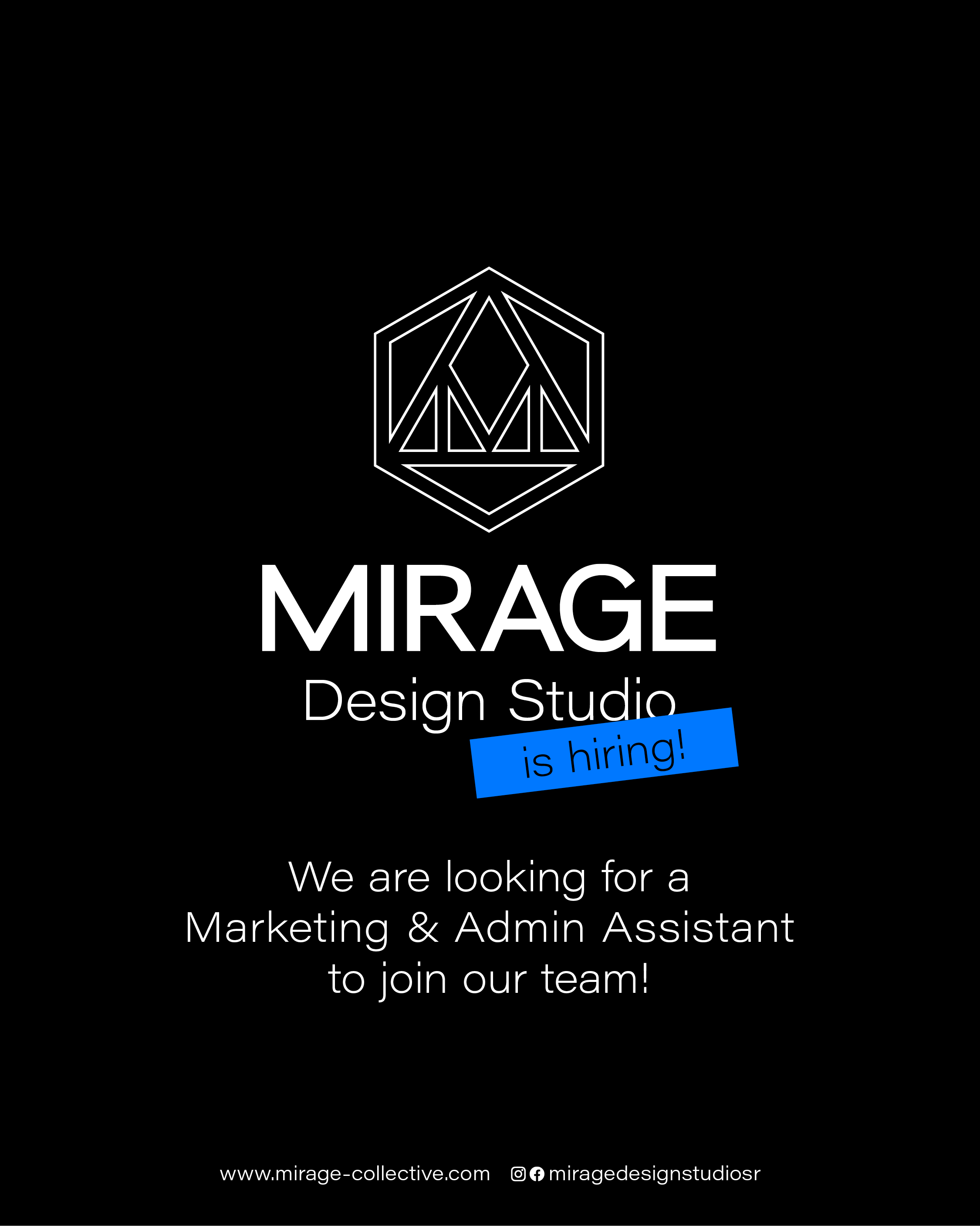 MIRAGE Job Posting June 2016: Marketing + Admin Assistant